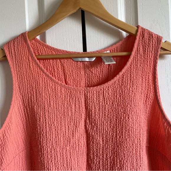 Draper’s & Damon’s Petites Textured Sleeveless Tank Top Women’s L Pink Stretch - Picture 3 of 9